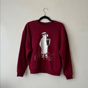 Coca Cola Burgundy Crewneck Sweater
